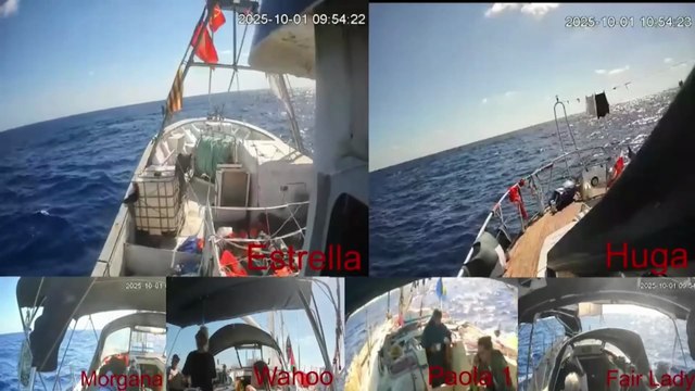 Israel intercepta embarcaciones de la Globla Sumud Flotilla en aguas internacionales