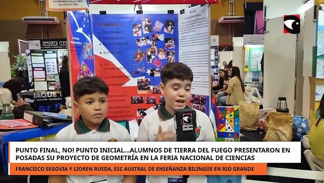 Alumnos de Tierra del Fuego presentaron en Posadas su proyecto de geometría en la Feria de Ciencias