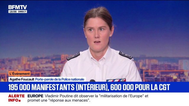 Mobilisation du 2 octobre: On a eu des actions de blocages, d'entraves à la circulation, ce matin , indique Agathe Foucault, porte-parole de la Police nationale