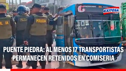 Puente Piedra: Grupo de transportistas permanece retenido en comisaría