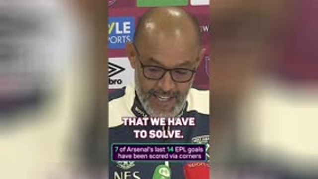 Arsenal's corners 'concerning' Nuno
