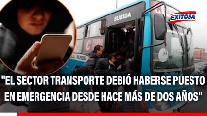 Miguel Ángel Palomino: "El sector transporte debió haberse declarado en emergencia desde hace más de dos años"