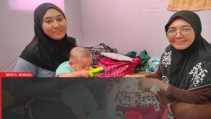 Dukung bayi redah air banjir 500 meter ke PPS