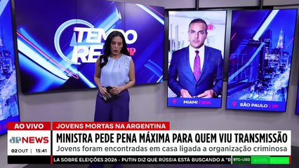 Ministra da Argentina pede Lei Antimáfia em caso de assassinato transmitido ao vivo | TEMPO REAL