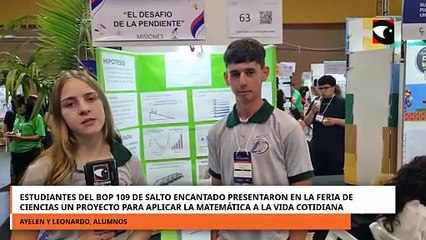 Estudiantes del BOP 109 presentaron un proyecto para aplicar la matemática a la vida cotidiana