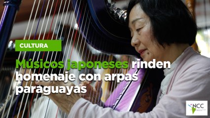 Músicos japoneses rinden homenaje con arpas paraguayas
