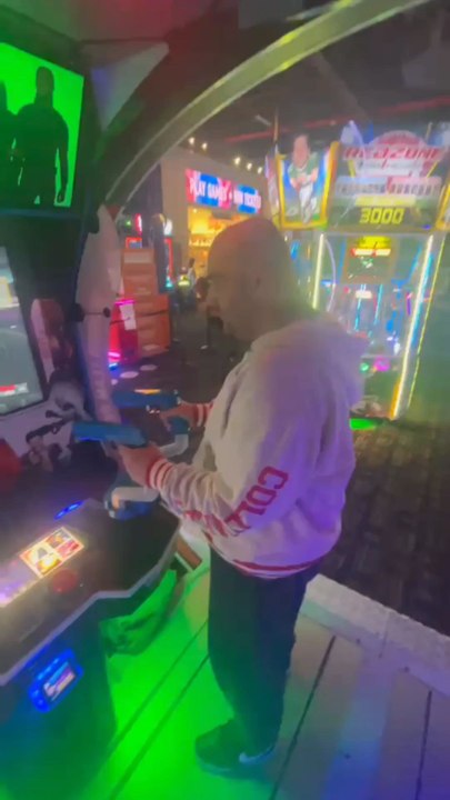 me playing Dave's and busters