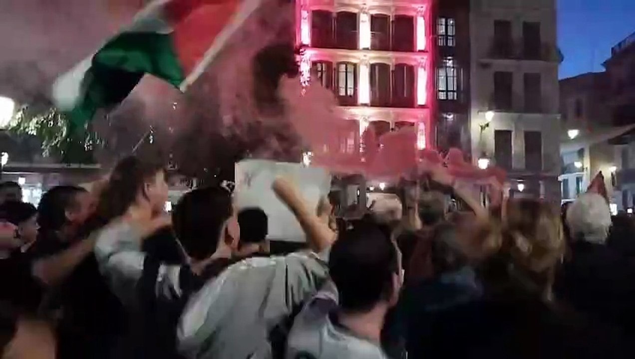 Cientos de personas se reúnen en Zocodover para protestar por la detención de la Flotilla