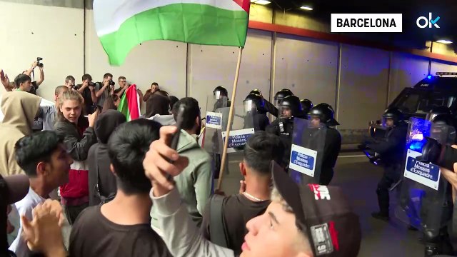 Manifestantes antiisrael la lían: rompen escaparates en Barcelona y tiran botellas a la policía en Madrid