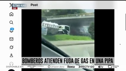 🚨¡Última Hora! Fuga de gas en pipa causa movilización sobre Circuito Interior