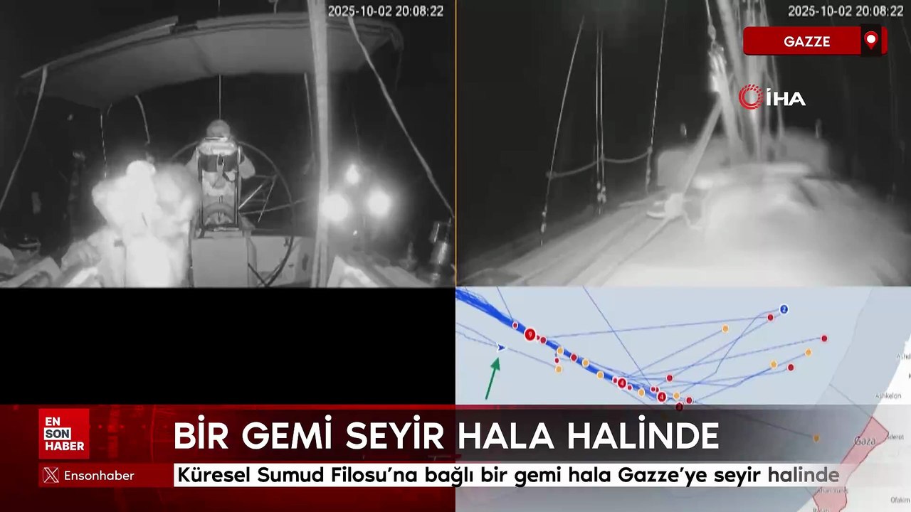Küresel Sumud Filosu’na bağlı bir gemi hala Gazze’ye seyir halinde