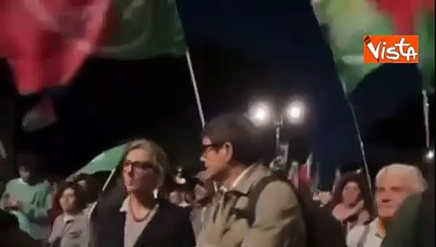 Flotilla, Fratoianni e Francesca Albanese insieme al corteo a Roma