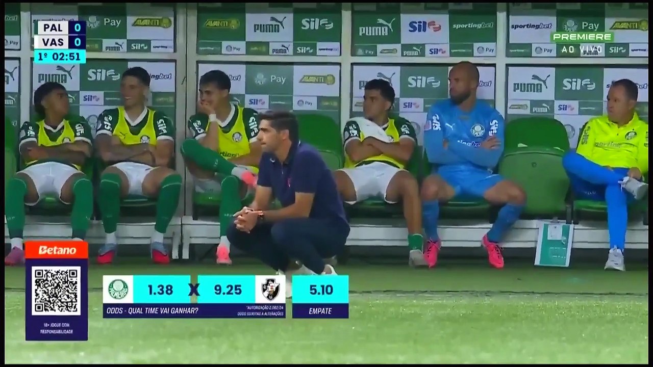 Palmeiras x Vasco (Campeonato Brasileiro 2025 26ª rodada) 1° tempo