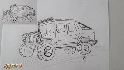 How to draw a war car