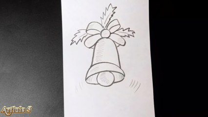 How to draw a Christmas bell