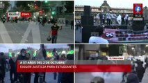 Se mantienen cortes vehiculares en Eje Central durante la marcha del 2 de octubre
