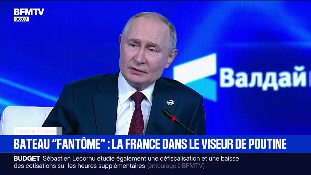 Vladimir Poutine accuse la France de "piraterie" après l'interception du pétrolier de la flotte fantôme russe au large de Saint-Nazaire