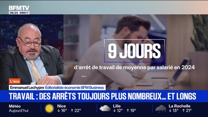 BFM Conso : Travail, des arrêts toujours plus nombreux... et longs - 03/10