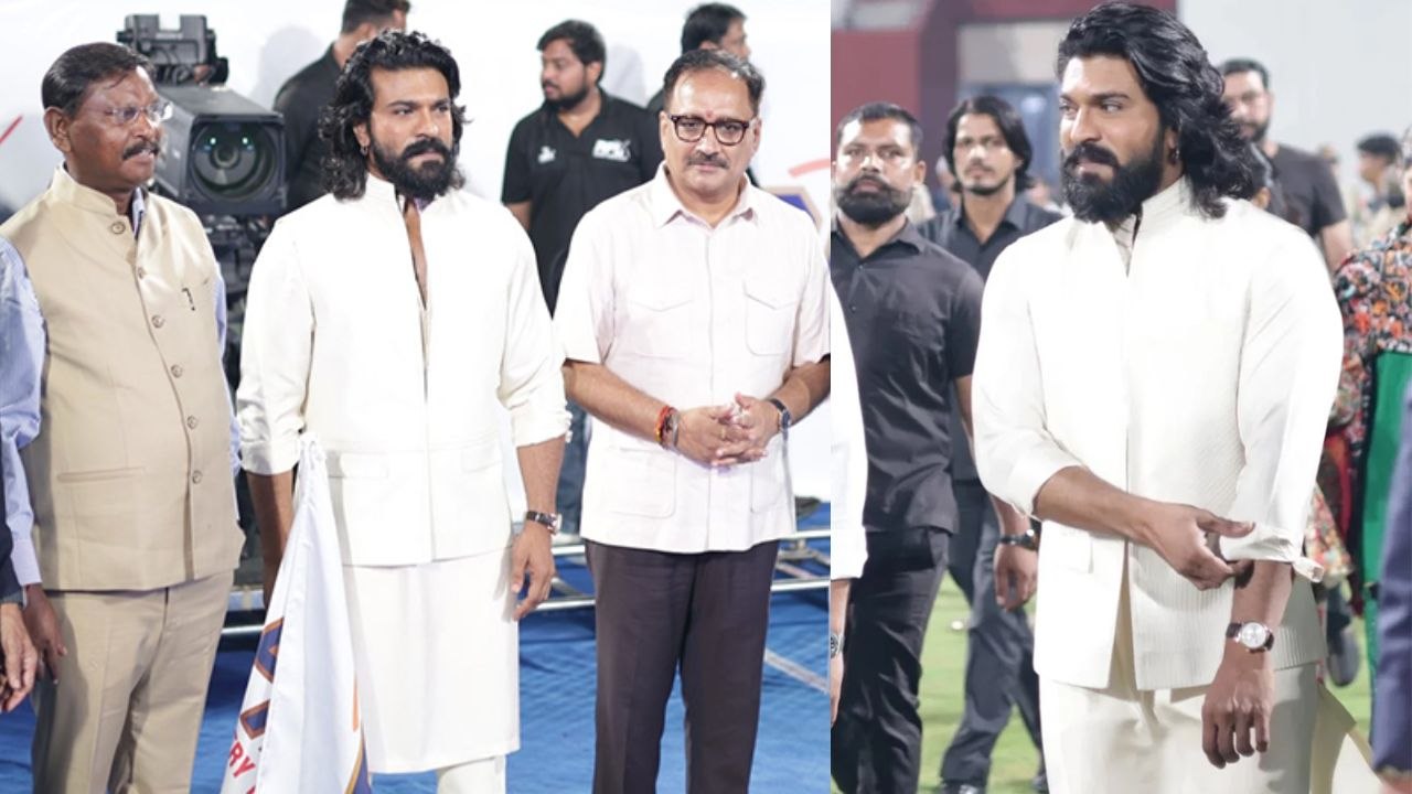 Ram Charan Mobbed by Fans at Archery Premier League Inauguration in Delhi