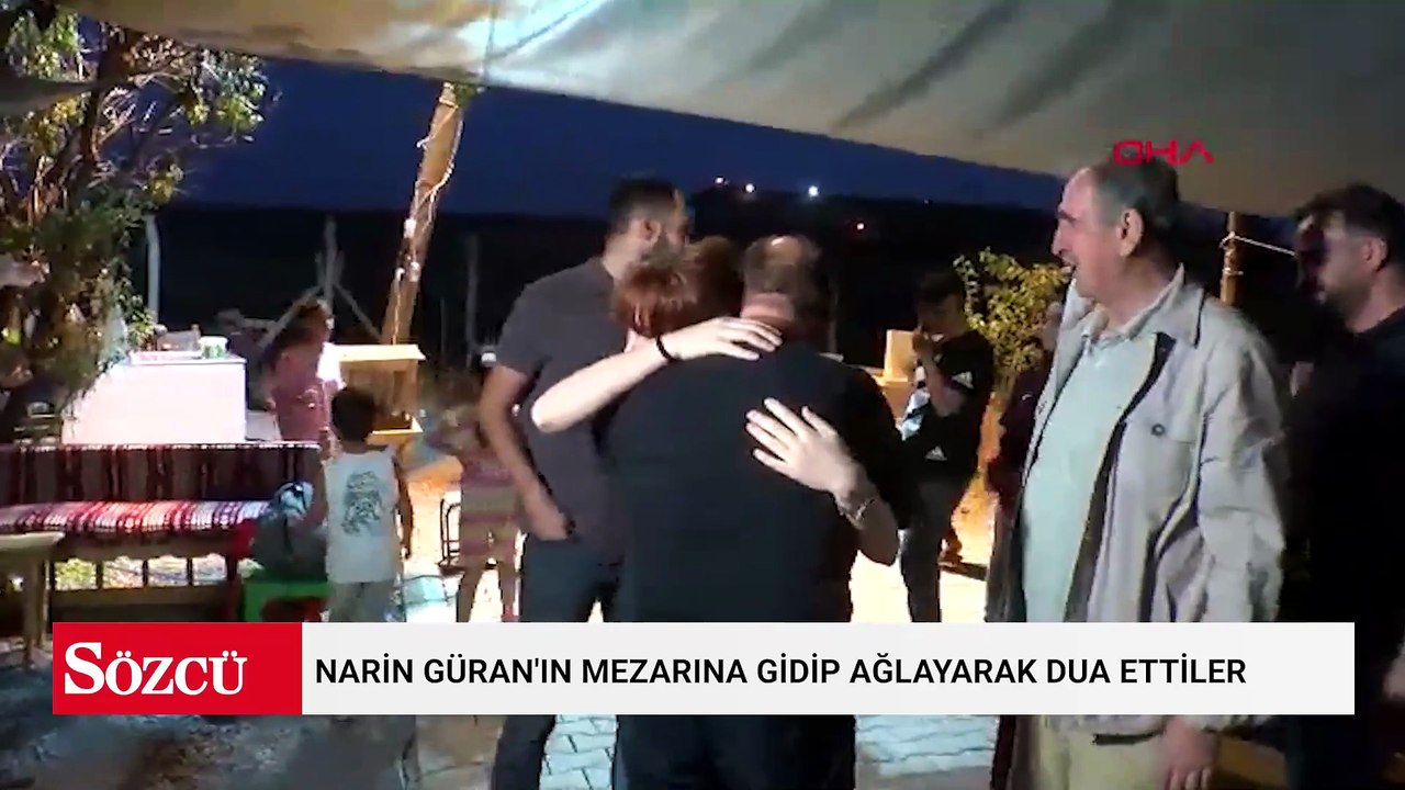 Tahliye oldular, Narin Güran'ın mezarına gidip ağlayarak dua ettiler