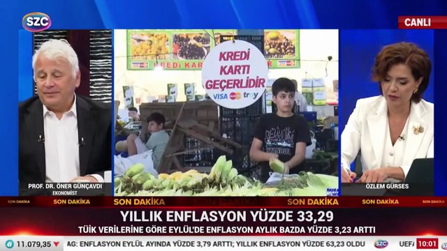 Yıllık enflasyon yüzde 33,29