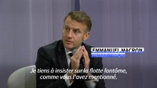 Macron appelle les Européens à "accroître la pression" sur la flotte fantôme russe