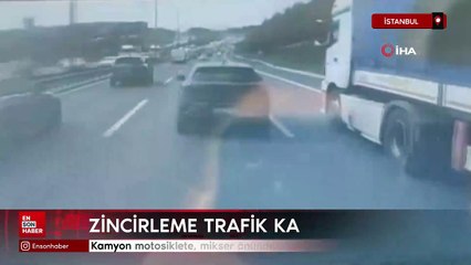 İstanbul Başakşehir'de zincirleme trafik kazası meydana geldi