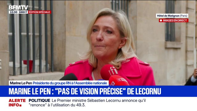 Renoncement au 49.3: Cela m'apparait plus respectueux de la démocratie que ce qui a pu être fait dans les années précédentes , déclare Marine Le Pen