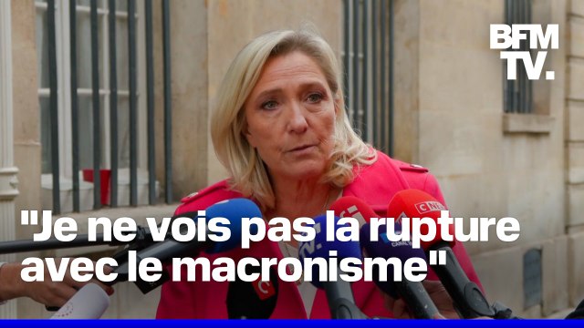 49.3, budget...La prise de parole intégrale de Marine Le Pen après sa réunion avec Sébastien Lecornu