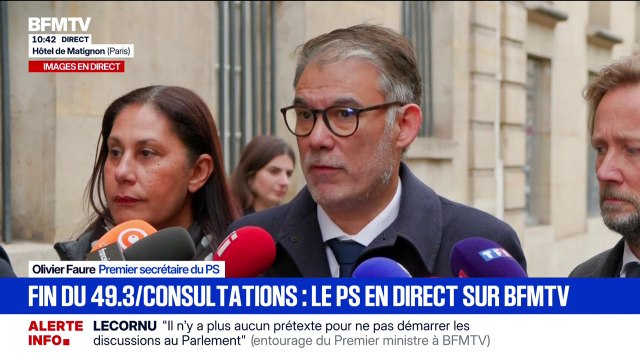 Renoncement au 49.3: C'est accepter l'idée que, désormais, c'est le Parlement, et lui seul, qui aura le dernier mot , déclare Olivier Faure (PS)