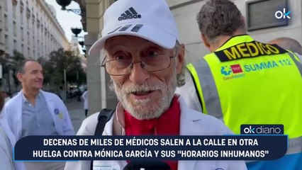 Decenas de miles de médicos salen a la calle en otra huelga contra Mónica García y sus "horarios inhumanos"