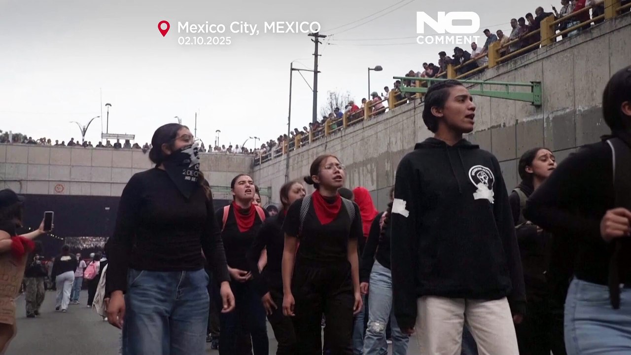 Clashes erupt at Mexico City march commemorating 1968 student massacre