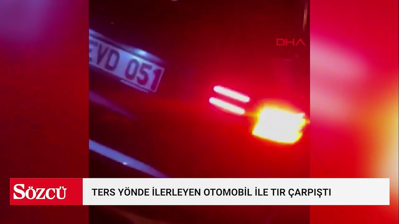 Ters yönde ilerleyen otomobil ile TIR çarpıştı: 1 ağır yaralı