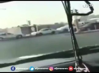 بالفيديو اعتداء قائد سيارة علي رجل شرطة بالكويت