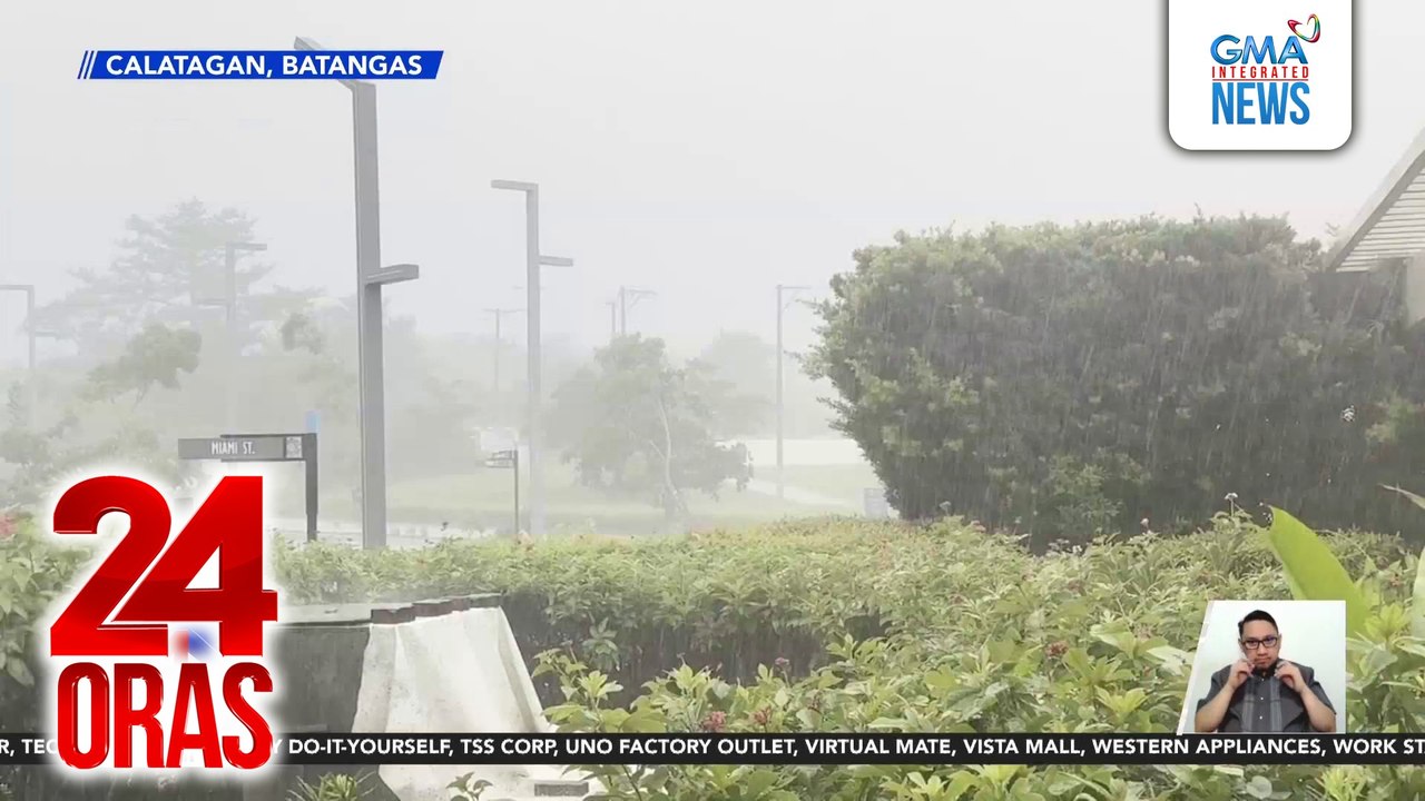 Halos zero visibility dahil sa ulan kanina; ilang kalsada at bahay sa Batangas, binaha | 24 Oras