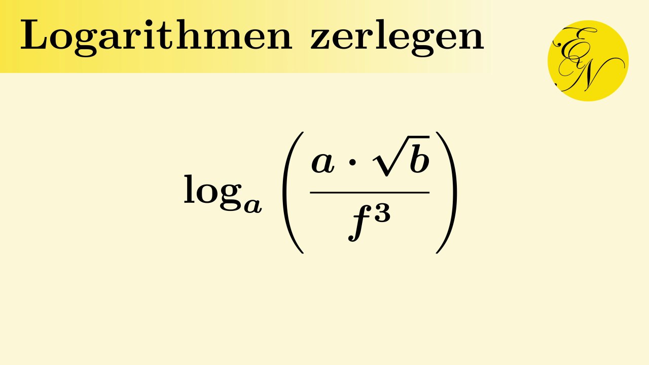 Zerlegen von Logarithmen