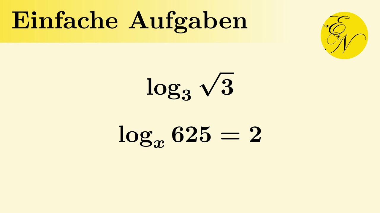 Logarithmen einfache Aufgaben