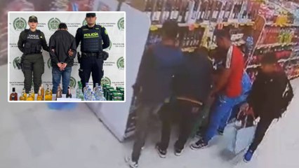 VIDEO | Joven pensó que podía robarse millonaria mercancía de licor, pero fue capturado en Bogotá
