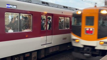 大阪上本町行き各駅停車　俊徳道駅停車シーン