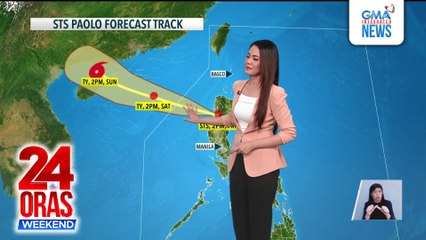 Bagyong Paolo, bahagyang humina matapos tumawid sa lupa; posible pa rin ang malalakas na hangin at ulan sa malaking bahagi ng Luzon | 24 Oras