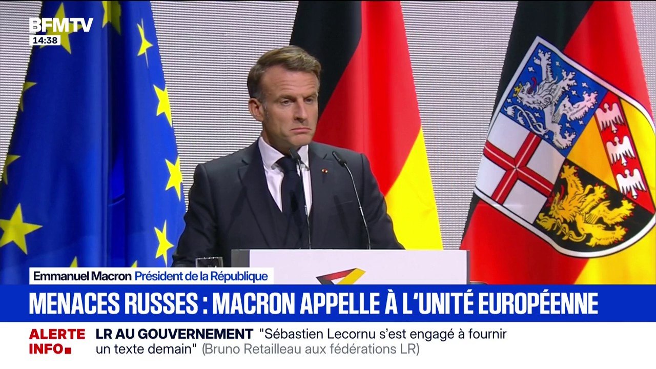 Face aux menaces russes, Emmanuel Macron appelle à "l'unité européenne"
