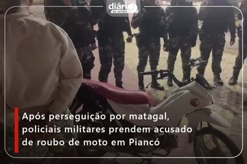 Após perseguição por matagal, policiais militares prendem acusado de roubo de moto em Piancó