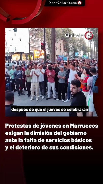 Protestas de jóvenes en Marruecos exigen la dimisión del gobierno ante la falta de servicios básicos y el deterioro de sus condiciones.
