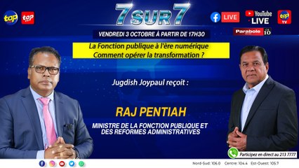 7 sur 7: Jugdish Joypaul recoit Raj Pentiah
