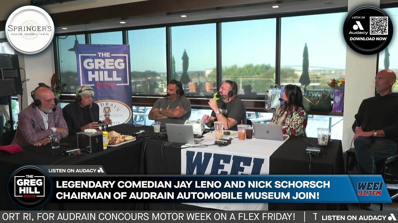 Legendary Comedian Jay Leno and Nick Schorsch Chairman of Audrain Auto Museum join!