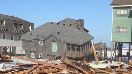 미 동부 허리케인 2개 여파...해안가 주택 8채 붕괴 / YTN