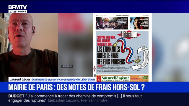 Notes de frais de la mairie de Paris: On ne parle pas de scandale, mais de frais farfelus , observe Laurent Léger, journaliste au service enquête de Libération