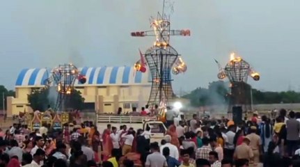 अधजले रह गए रावण-कुंभकर्ण-मेघनाद