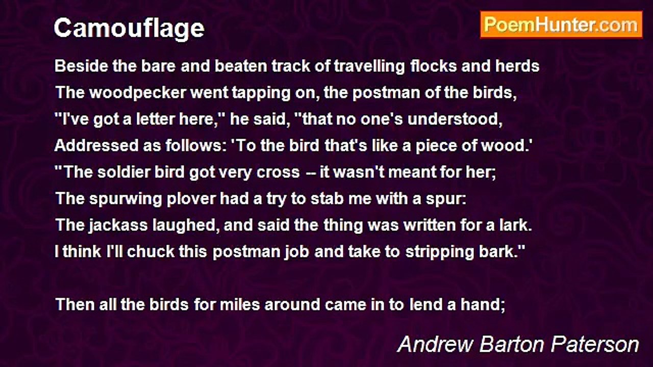 A B Banjo Paterson - Camouflage