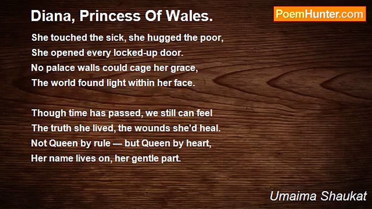 Umaima Shaukat - Diana, Princess Of Wales.